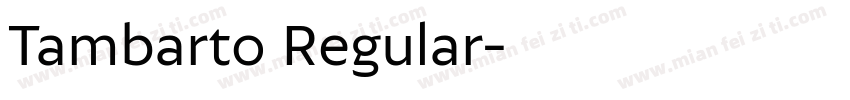 Tambarto Regular字体转换